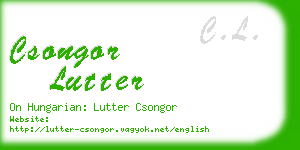 csongor lutter business card